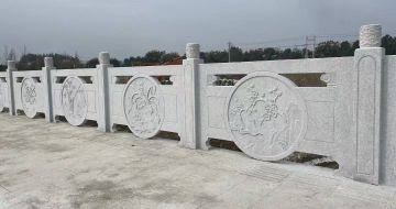 滨州芝麻白河道栏杆 石材栏杆