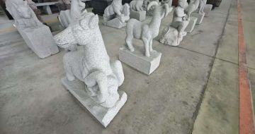 滨州芝麻白雕刻 十二生肖 异形雕刻