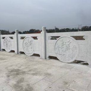 滨州芝麻白河道栏杆 石材栏杆