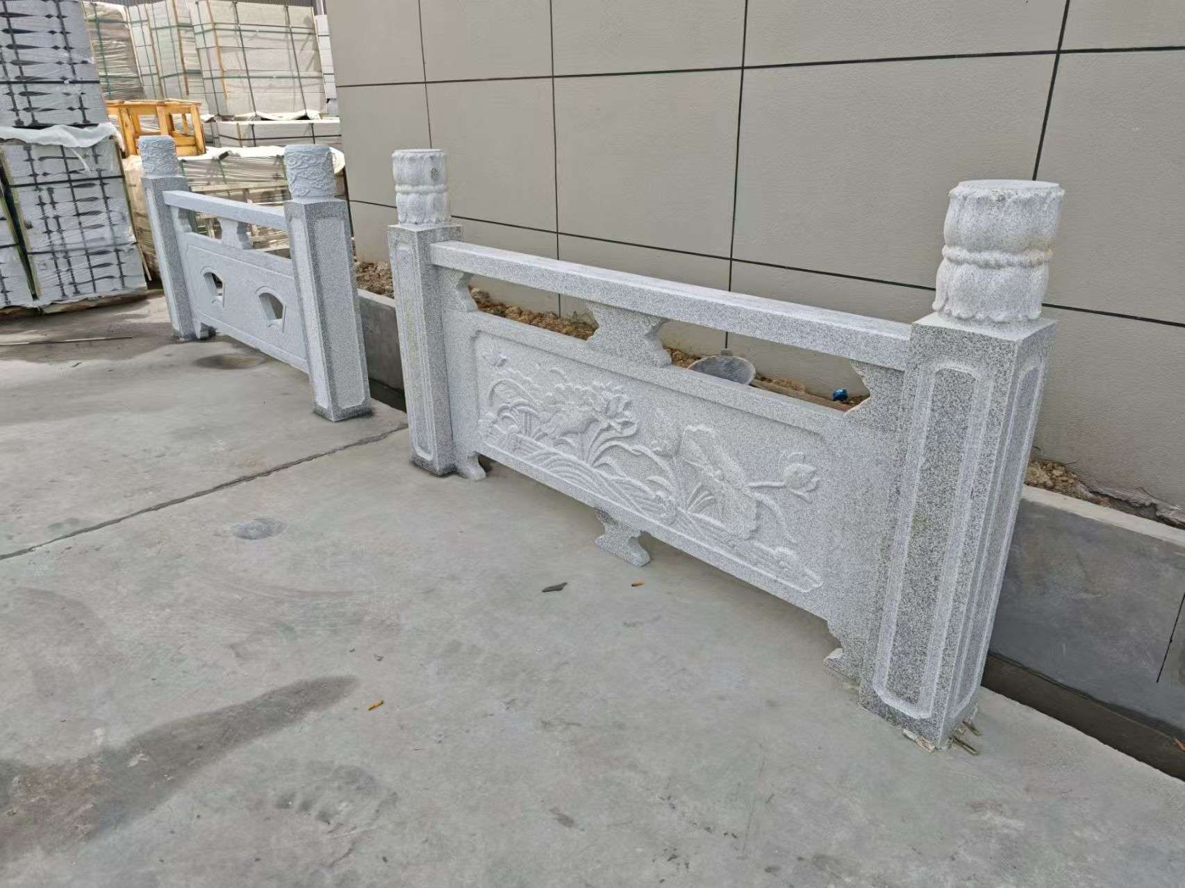 滨州芝麻白河道栏杆 石材栏杆