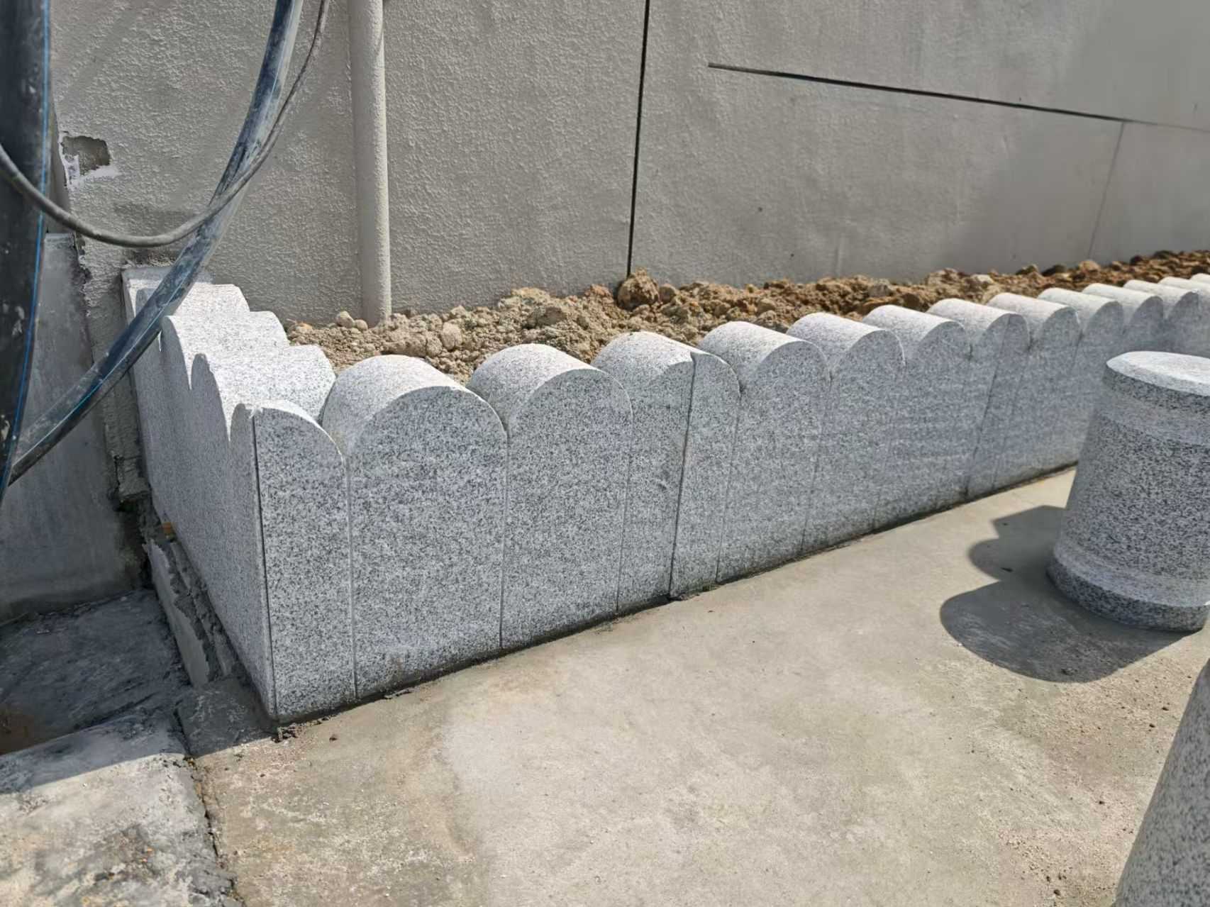 滨州芝麻白花边石  围边石