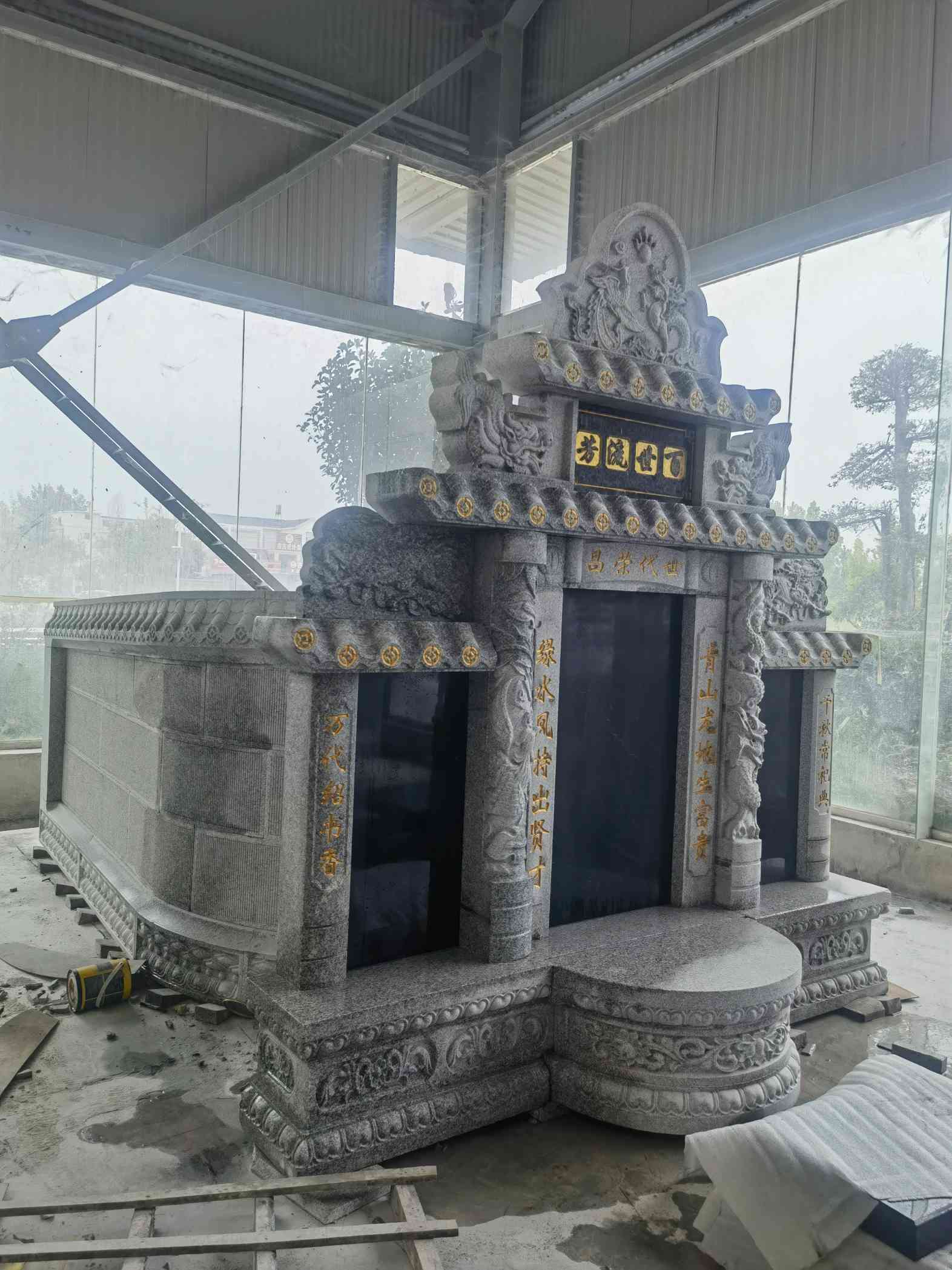 滨州套墓 墓碑 围坟石 异形定制